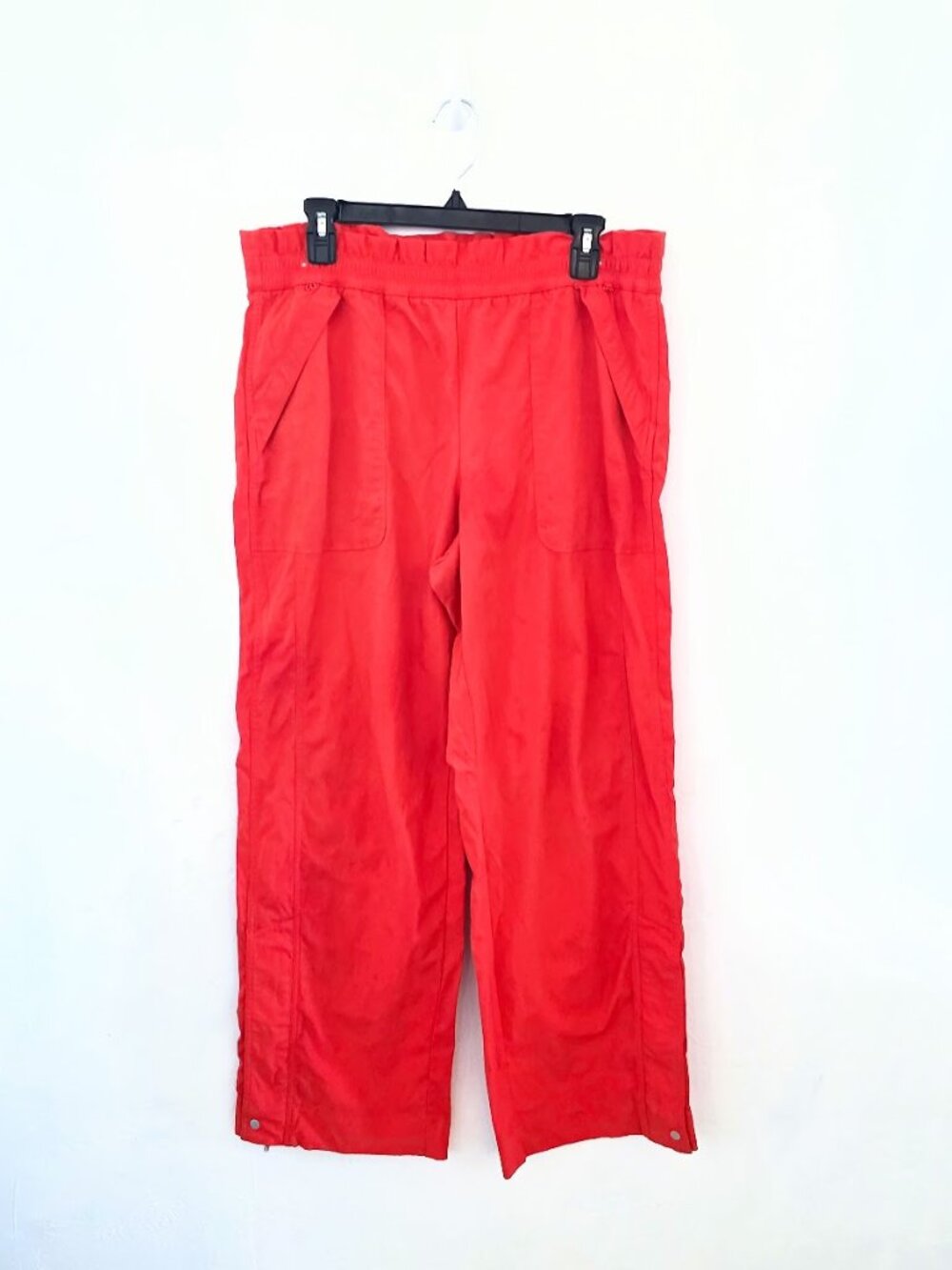 Athleta Trekkie High Rise Parachute Pants Vermillion Orange Size 12